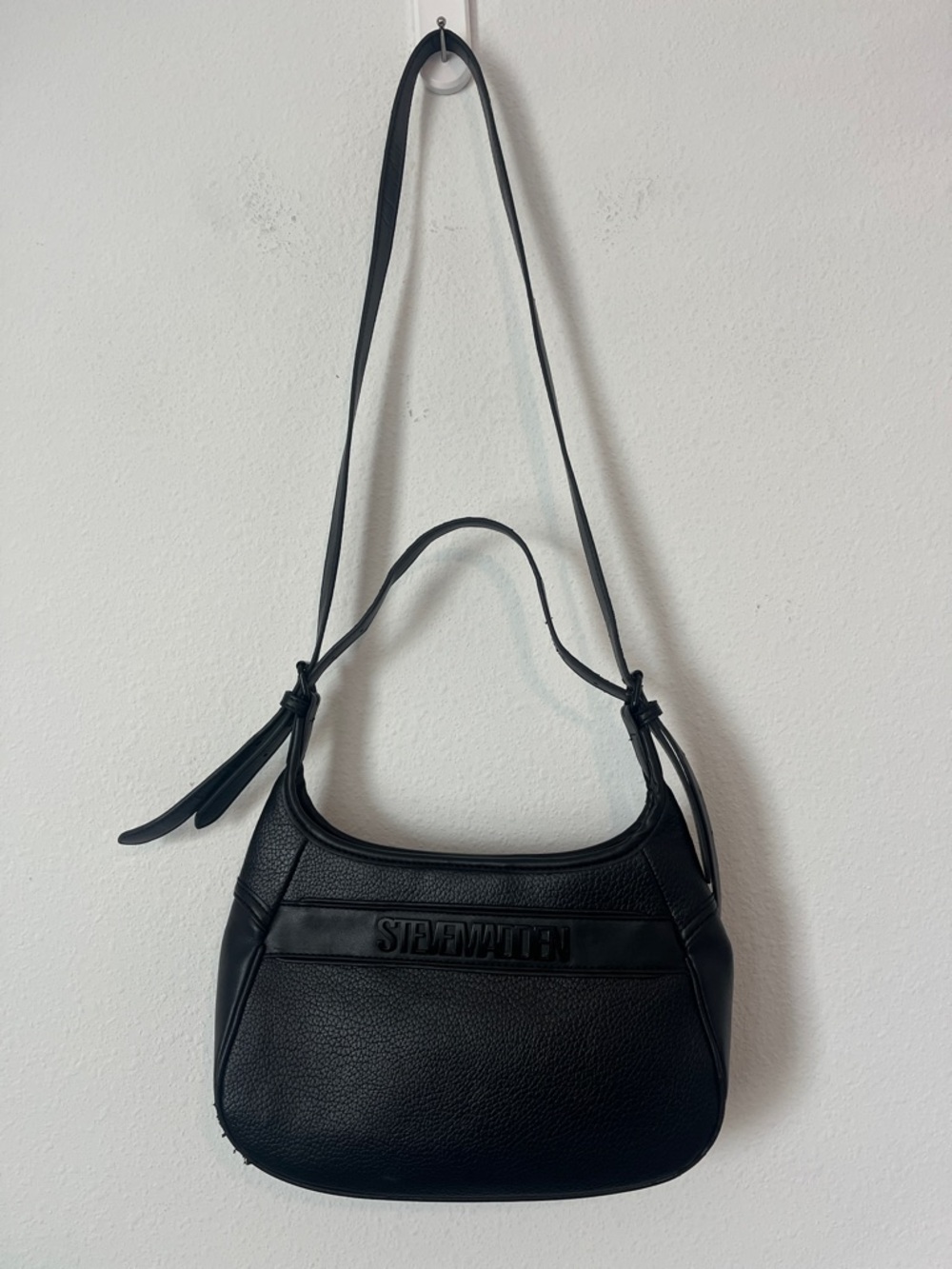 Steve Madden Black Leather Shoulder Bag